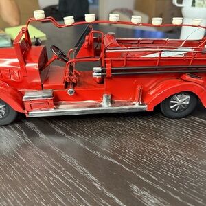 Red Vintage Fire Truck Menorah